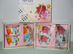 Набор для чая в подарочной упаковке 4 предмета (2 расцветки)